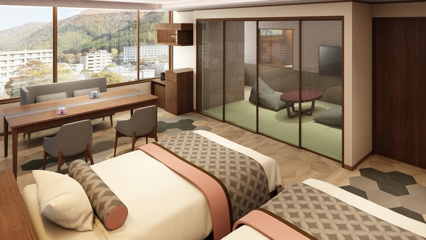 Suite＜淡炭〜AWASUMI〜＞和洋室＋温泉露天風呂